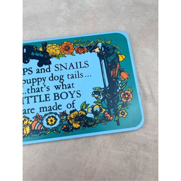 Vintage 1970s Little Boys Nursery Snips & Snails Artwork - Picture 4 of 9